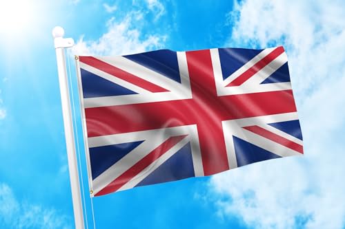 DMSE United Kingdom UK British National Flag 2X3 Ft Foot 100% Polyester 100D Flag UV Resistant