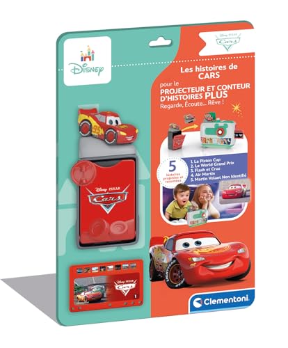 Clementoni | Disney – Les Histoires de Cars pour Enfants 2+ | Recharge pour Projecteur Conteur d’Histoires Plus | 5 Histoires Racontées et Projetées |...