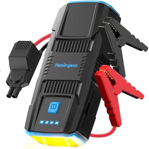 Jump Starter 2000A Peak Car Battery Jump Starter Portable for 12V Vehicles 7.0L Gas and 5.5L Diesel Engines with LED Lights