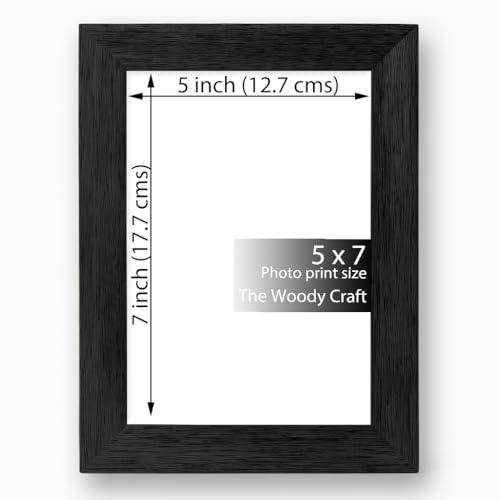Image of Small Elegant Photo Frames For Table | Classic Photo Frame 5x7 inch | Premium Wooden Photo Frame | Sleek Black Frames For Wall Decor | Perfect Small Photo Frame Gift