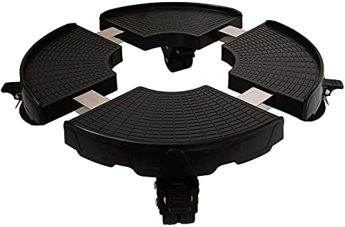 CASIMR Plant Caddy with Wheels, Heavy Duty 440lbs Capacity Rolling Plant Stand, 15-19 Inch Adjustable Indoor Outdoor Plant Dolly, Round Plant Roller Base Flower Pot Rack Holder Trolley Casters Tray