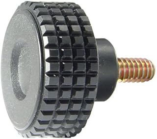 1.57dia., 5/16-18 thds., Stud 1.00 Lg., Elesa Knurled Plastic Knobs Plated Steel Stud (1 Each)