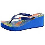 Marca: Desigual Desigual Shoes Lola Tropical, Chanclas Mujer, Azul Lovely 5099, 40 EU