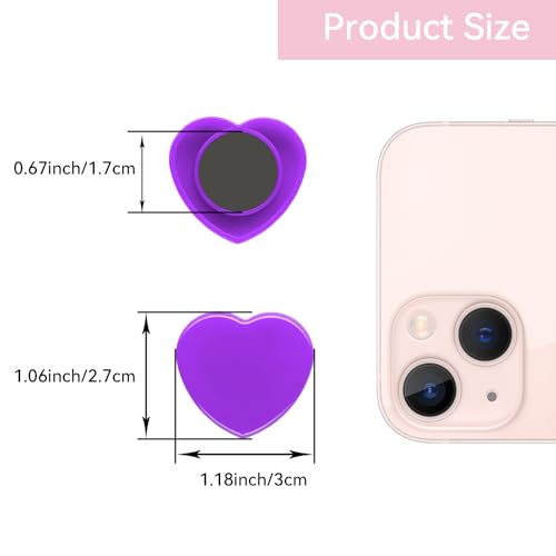 ZDZBLX Fridge Magnets, 30 Pack Strong Magnet, Mini Cute Heart-Shaped Purple Magnets for Whiteboard Notice Board, Crafts - Image 3