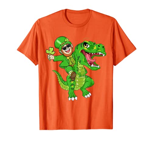 Leprechaun Happy St Pat Trex Day Dino San Patricio 2022 Camiseta