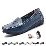 【Conception orthopédique confortable】Fabriquées avec des semelles orthopédiques, ces mocassins en cuir pour femmes offrent un soutien optimal pour de longues heures de marche ou debout, les rendant idéales pour le travail, le bureau ou les environnements de soins