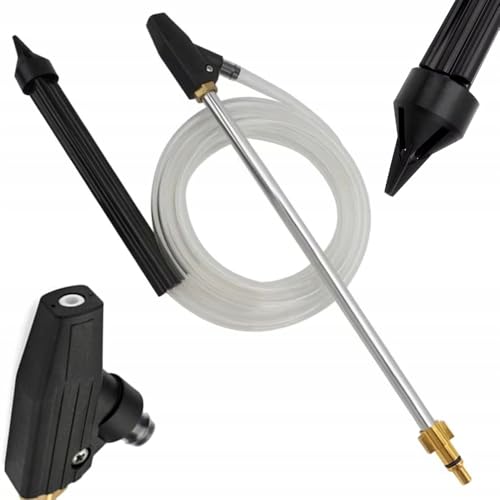 Rosfix Kit de chorro de arena – Boquilla de chorro de arena de cerámica | Manguera de 3 m, lanza de 460 mm | Compatible con Lavor, Parkside PHD, Vax | Accesorios para lavado de coches