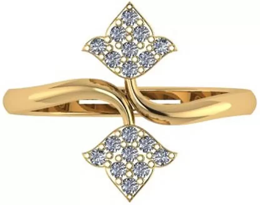 Valentine Gifts Jewellery Adjustable American Stone Solitaire's Gold Plated Ring Brass Cubic Zirconia Gold Plated Ring - G Ring_001