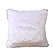 floatofly Funda De Almohada Cuadrada De 43x43cm, Funda De Almohada De Felpa Suave De Color Sólido, Funda De Cojín, Decoración De Sofá para El Hogar Blanco
