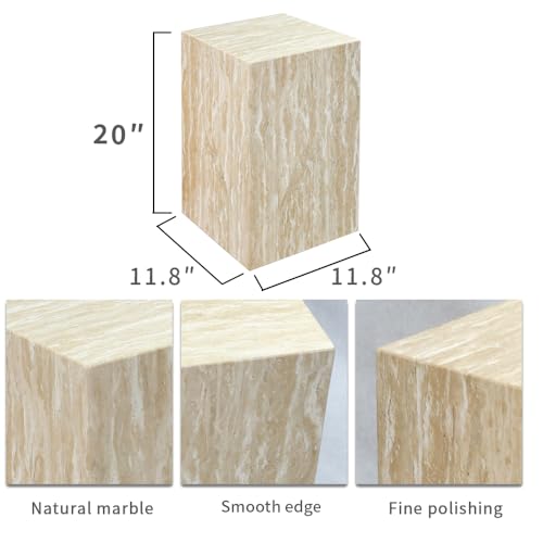 Luxury Marble Side Table,Square End Table for Modern Sofa and Bed, Living Room, Sofa, Bedroom - Image 3