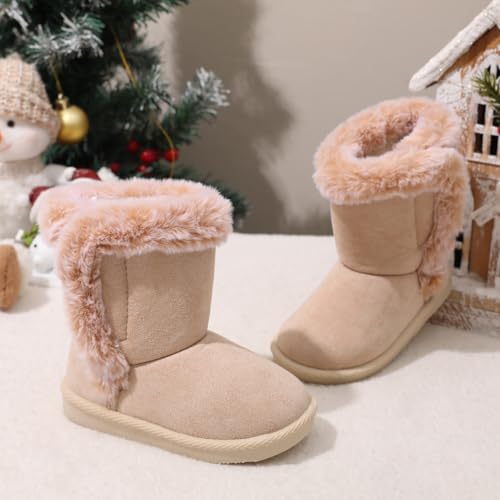Image of Femizee Girls Boys Warm Winter Boots Kids Outdoor Snow Boots(Toddler /Little Kid)