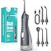 Produktbild COSLUS Munddusche Kabellos Trragba Elektrische: 300ML WassertankTestsieger 2025 IPX7 Wasserdicht für Oral Health Enthusiasten Tägliche Tiefenreinigung Reinigung auf Reisen 5 Multifunktionale Jet-Tipps