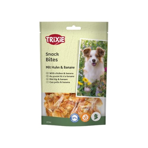 TRIXIE Premio Banana Chicken | 6 x 100 g | Ergänzungsfuttermittel für Hunde | Mit Huhn und Banane | 61% Fleischgehalt | Glutenfreie Rezeptur | Ohne Zuckerzusatz