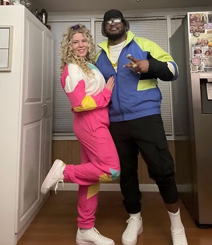 UOUA Women's Color Block 2 Piece 80s 90s Outfits Long Sleeve Windbreaker Jacket Tracksuit Set2