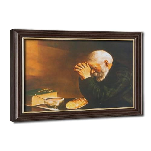Impression toile Grace Praying Over Bread Eric Enstrom œuvre restaurée inspirante
