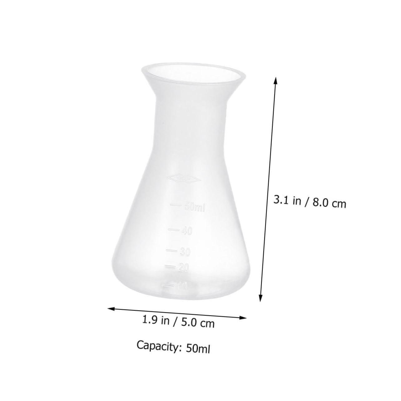 iplusmile 40piezas Frascos De Laboratorio De Frascos Cónicos Graduados Para Experimentos Científicos Diseño De Cuello Estrecho Reutilizables y Versátiles Para Química