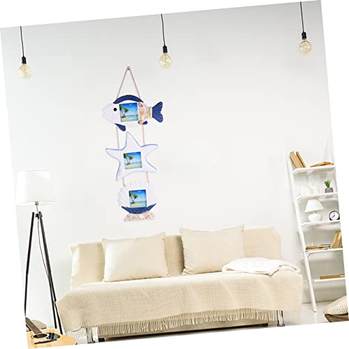 Dechous 1 Set Mediterranean Photo Frame Woodsy Decor Ocean Decor Photo Ornament Seaside Picture Frames Sculptural Photo Holder Rustic Farmhouse Picture Frames Hanging Picture Frame Plaque #TOP3