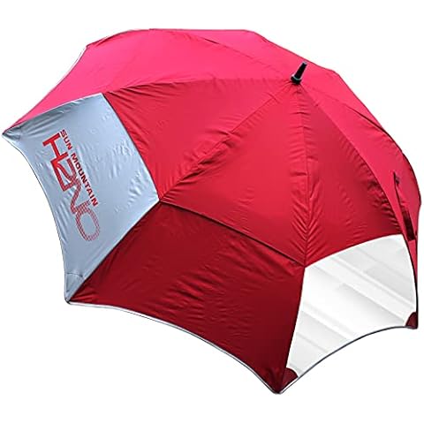 Sun Mountain H2NO Vision Golf Umbrella - 68 Inch Dual Canopy, Double Vision Window, Windproof, Waterproof, Automatic Opening Cover