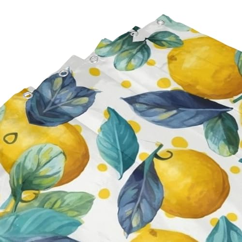 Rideau de douche en polyester de qualité supérieure au motif de citrons - 4