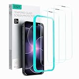 【米軍規格の保護】ESR フィルム 対応 iPhone 17e ガラスフィルム 16e/14/13 Pro/13 用 3枚入り さらさら 気泡無し 頑丈 耐衝撃 高透過率 傷防止 自動吸着 取り付け簡単 ガイド枠付き iPhone 17e フィルム（6.1インチ）