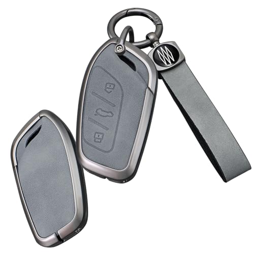 Coque clé voiture MG4 protection télécommande 3 boutons MG5 ZS EV MARVEL X gris