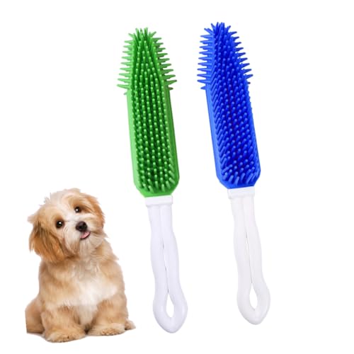 Cepillo para mascotas de silicona jojofuny | Pack de 2 peines quitapelos para perros y gatos