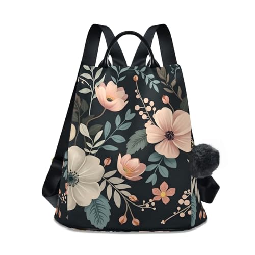 Sac à dos de randonnée femme élégant à fleurs avec système antivol voyage
