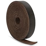 Ringsun 1/2 Inch Wide Flat Leather Straps for Crafts, Full Grain Leather Strips Cord String for Crafts, Tooling (2mm Thick 72.5 Inches Long Black Coffee)