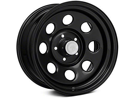 Mammoth 8 Steel 17x9 Glossy Black Wheel Compatible with 2018-2024 Jeep Wrangler JL Models | Aggressive 8-Hole OFF-Road Styling 17 Inch with -6mm Offset Jeep Rims | Durable Steel Matte Finish Wheel Rim