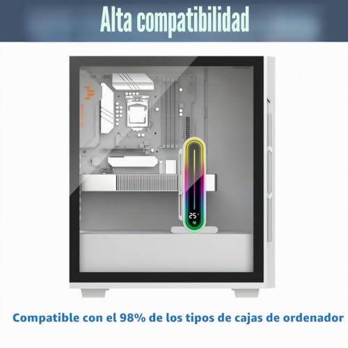 Soporte de GPU RGB ajustable para cajas de PC Gaming con panel térmico 4