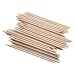 Mini Skater 50 Pcs Orange Wood Nail Sticks Double Sided Multi Functional Cuticle Pusher Remover Manicure Pedicure Tool (50)
