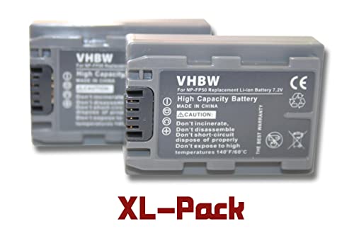 2 x batteria vhbw 600mAh per videocamera