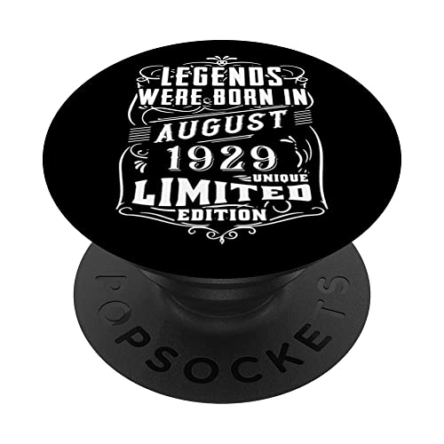 Cumpleaños Agosto 1929 Edición Limitada Regalo Legend PopSockets PopGrip Intercambiable