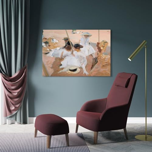 Poster Sorolla Unter Der Markise Am Strand pour salon - Toile impression moderne 40x60cm - 4