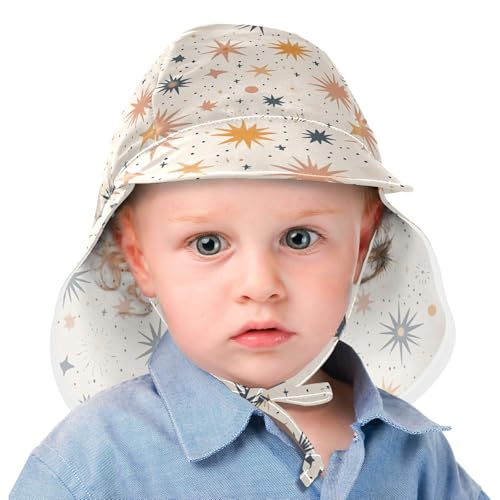 Boho Simple Style Sea Shell Stars Toddlers Beach Hat Boys Hat Girls UPF 50+ Protection Wide Brim Travel Essentials2