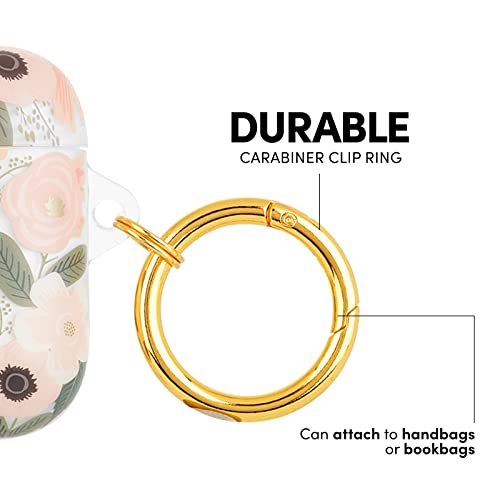 Rifle Paper Co. Protective Airpod Series 1 And 2 Case Cover, Soft Silicone Cover With Gold Keychain Ring For Men And Women, Front Led Visible – Wild Flowers #TOP5