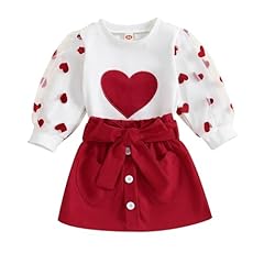 Red Love Heart Puff Sleeve