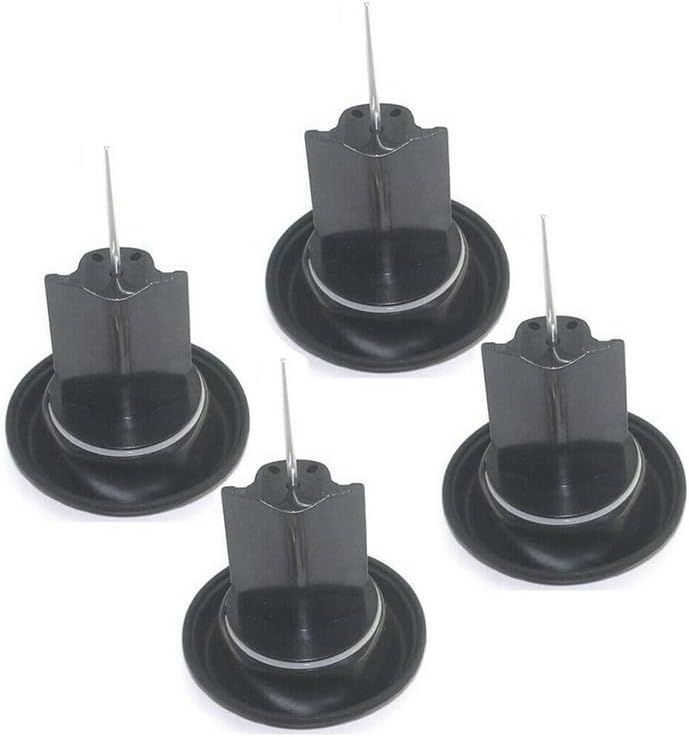 4Set Motorcycle Carburetor Repair Kit Plunger Diaphragm for Suzuki GSF1200 Bandit 2001-2006 GSF 1200 - (Color: Black)