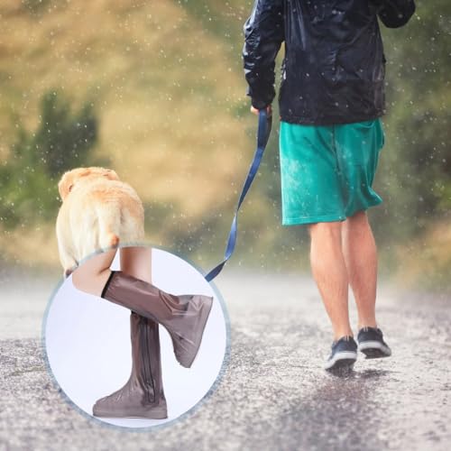 SUPVOX 1 Par Cubrezapatos de PVC con Tubo Alto, Antideslizantes, Protector de Lluvia para Ciclismo y Actividades al Aire Libre para Adultos miniatura 7