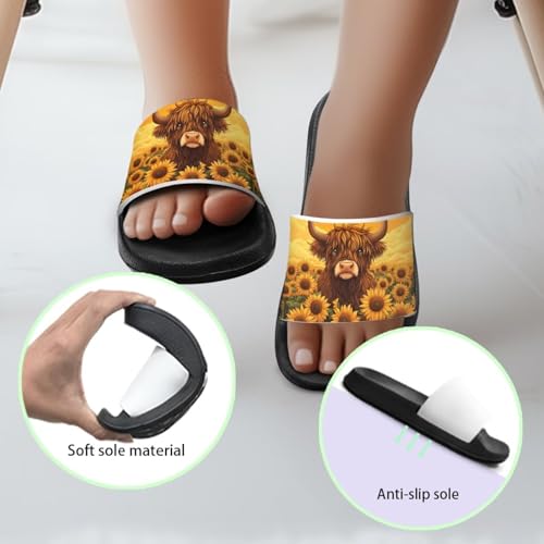 Image of Unisex Slides for Girls Boys Comfortable Slippers Slides Non-slip Shower Shoes House Fashion Thick for Indoor & Outdoor Gifts