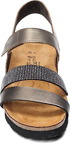Naot Women Krista Backstrap Sandal Pewter/Metal Lthr Combo 10-10.5 N Us #TOP1