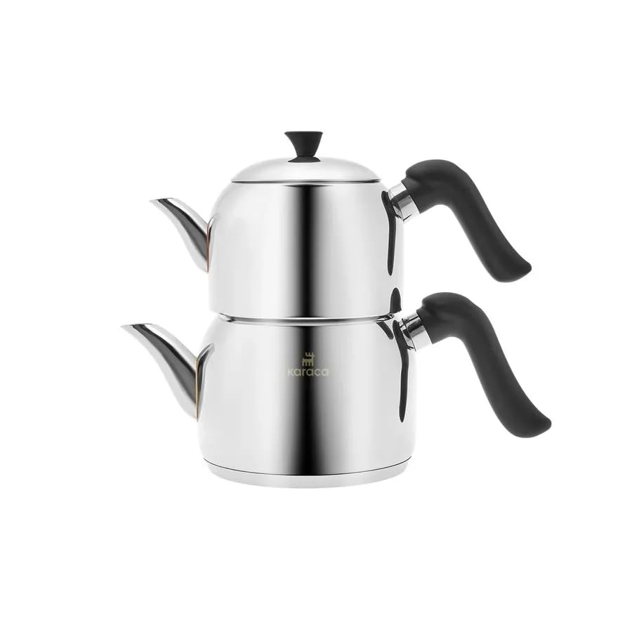 Karaca Edana Teekanne Set Schwarz Elegantes Teeset für stilvolle Teemomente mit moderner Induktionsfunktionalität