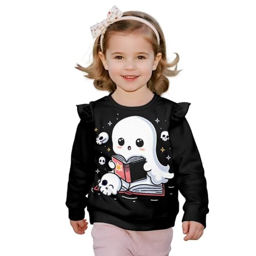 Upetstory Toddler Baby Girls Ruffle Shirt Casual Pullover Long Sleeve Tops