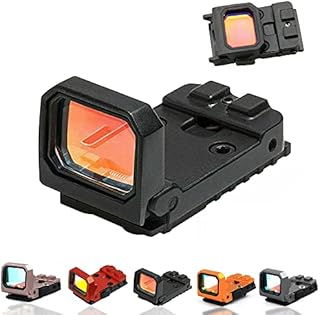 Flip Up Red Dot Compact Flip Reflex Sight Red Dot Compact RMR Flip for Mounts and Slides for Outdoor Hunting with Heightened Base for Rifle Pistol Handgun (Black)