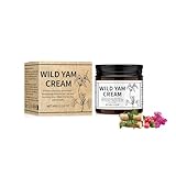 Wild Yam Creme für den Hormonhaushalt - Natürliche Bio Wild Yam Creme zur Linderung der Wechseljahre, Hitzewallungen & Nachtschweiß verringert, Wild Yam Extrakt, 60g