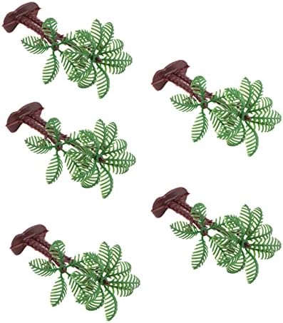 Yardenfun 50pcs Landscaping Small Coconut Tree Artificial Aquarium Plants Sand Tray Miniatures Cake Decorating Model Scenery Trees Fake Aquarium Plants Terrarium Bonsai Ornament Diorama