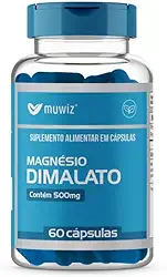 Magnésio Dimalato 500mg 60 Cápsulas Suplemento Mineral Muwiz