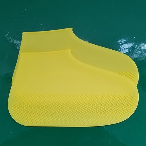 Cubrezapatos de caucho impermeables y lavables, anti deslizantes, con protección para lluvia, talla Mediana en color Amarillo miniatura 7