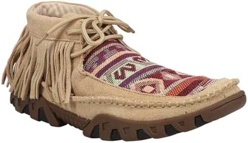 Ferrini Italia Womens Maya Geometric Southwest Chukka Casual Boots Ankle - Beige - Size 10 B | Image 1