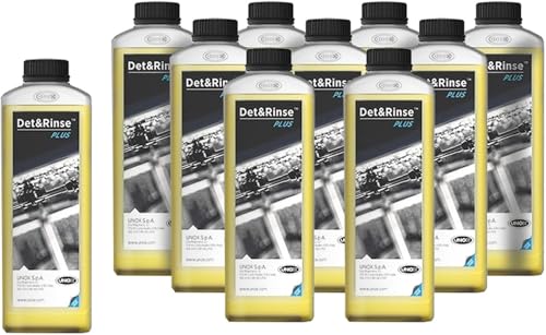 Unox DET&RINSE Ultra Plus - Limpiador de hornos profesional (10 x 1 L, para limpieza automática, para vaporizadores combinados y hornos de aire caliente Mind.Maps ChefTop BAKERTOP